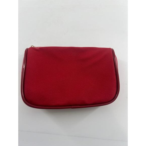 Estee Lauder Blue Plastic Comb Red Make Up Bag Travel New - Picture 4 of 5